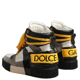Multicolor Leather High Top Men Sneakers Shoes