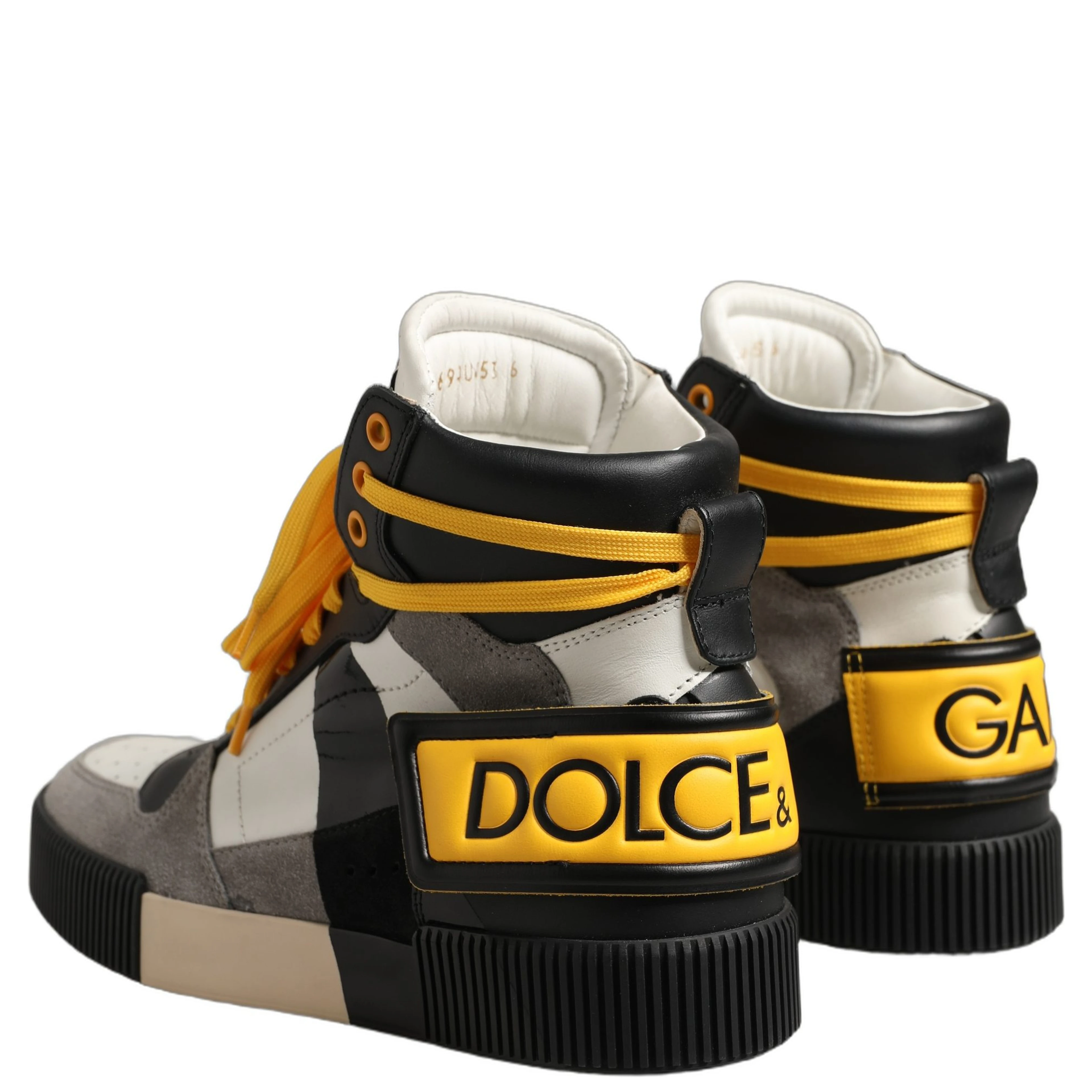 Multicolor Leather High Top Men Sneakers Shoes