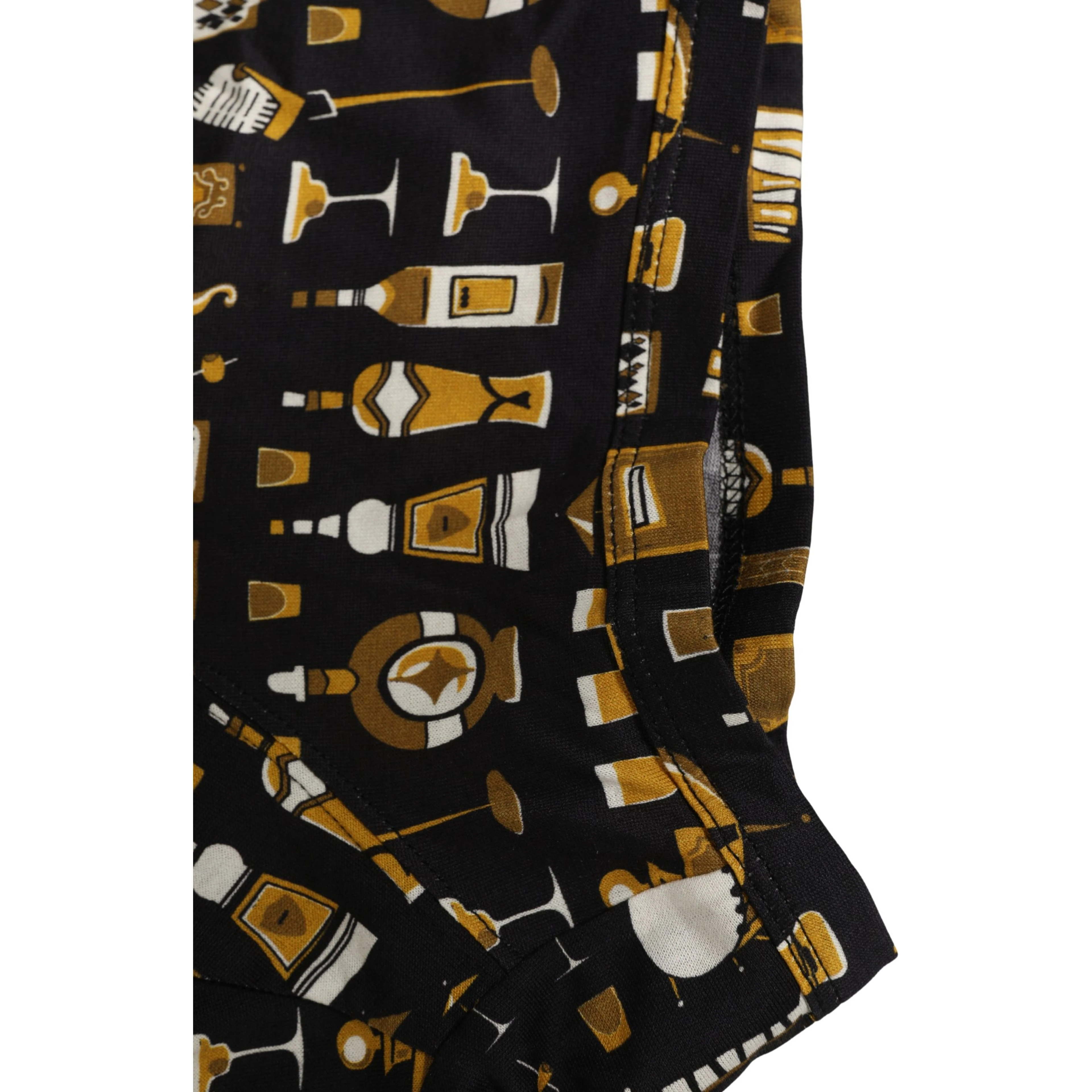 Black Cocktail Print Regular Boxer Underwear