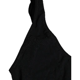 Black Cutout Logo One Piece Swimsuit Swimwear