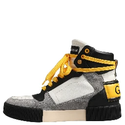 Multicolor Leather High Top Men Sneakers Shoes