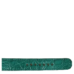 Green Embossed Leather Gold Buckle Belt Strap Bracelet