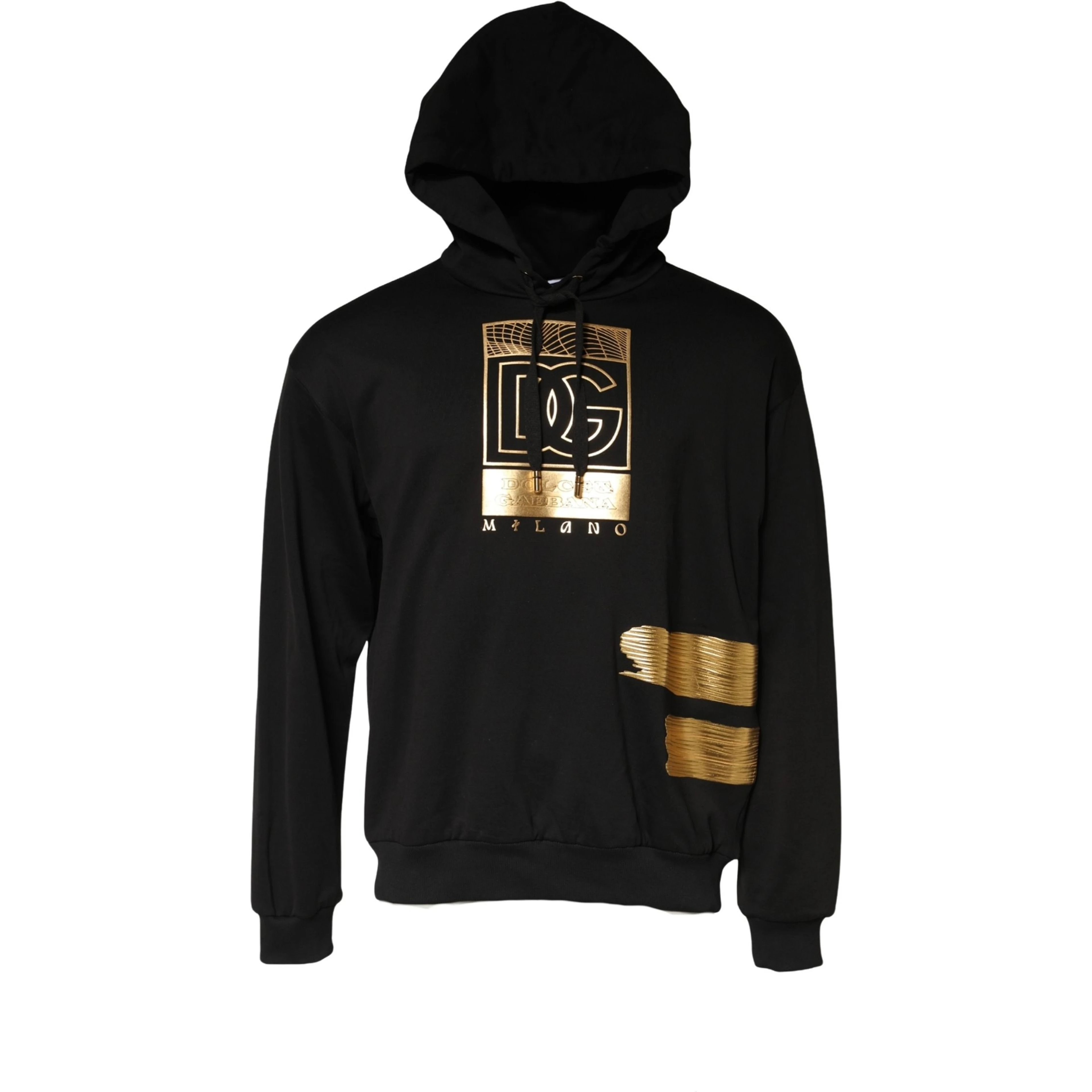 Black DG Logo Hoodie Men Sweatshirt Sweater