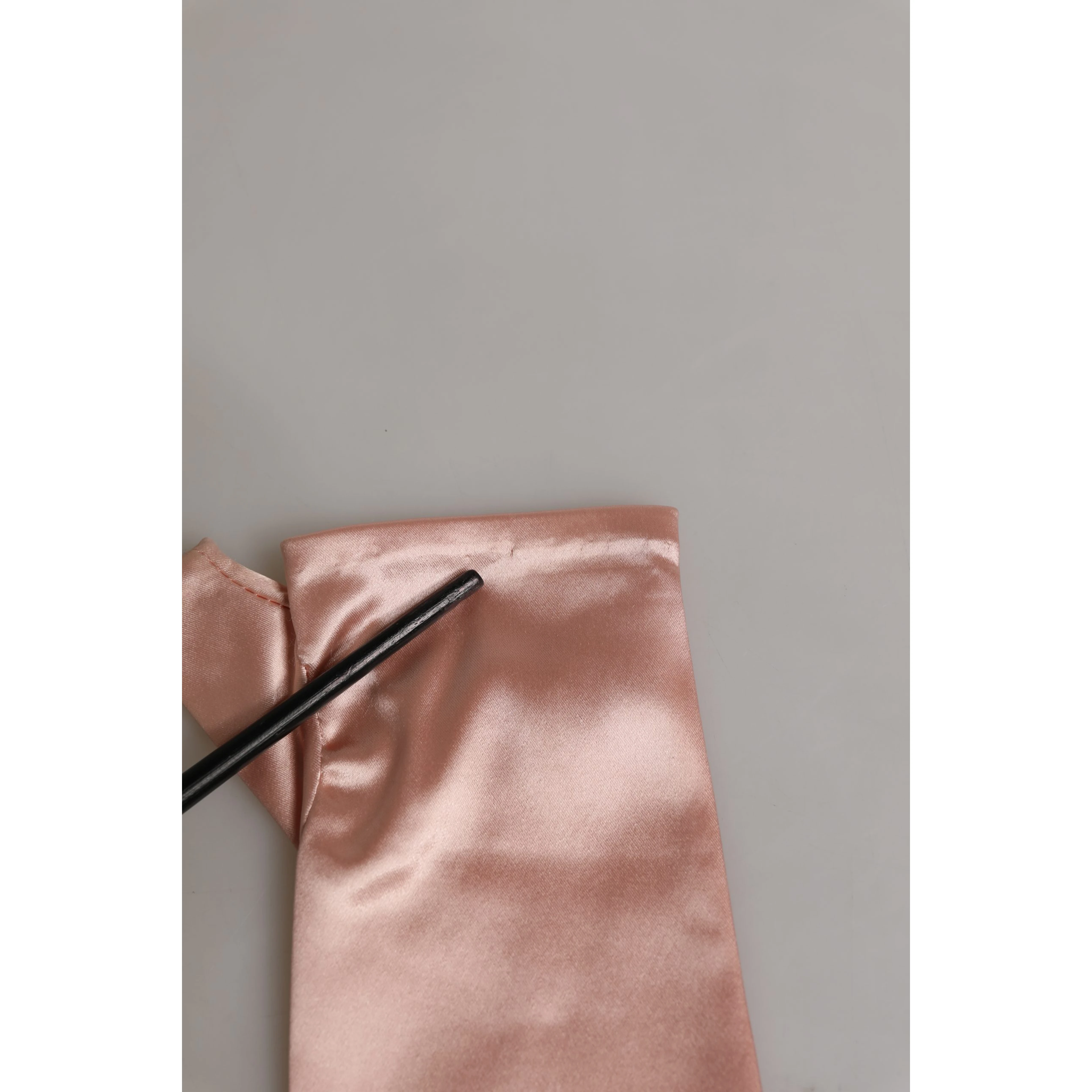 Pink Satin Long Opera Fingerless Gloves