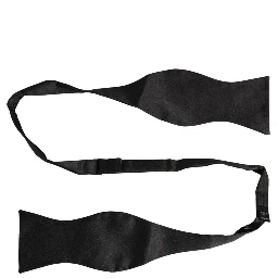 Men Black 100% Silk Adjustable Neck Papillon Bow Tie