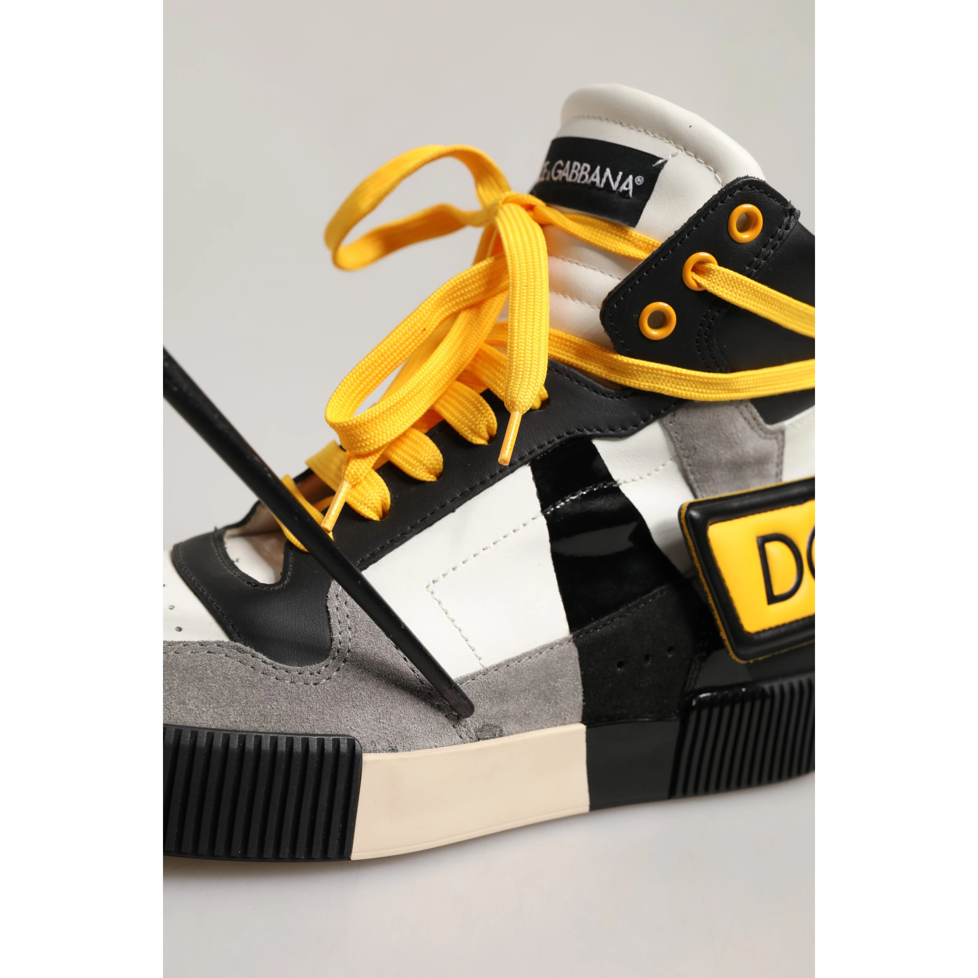 Multicolor Leather High Top Men Sneakers Shoes