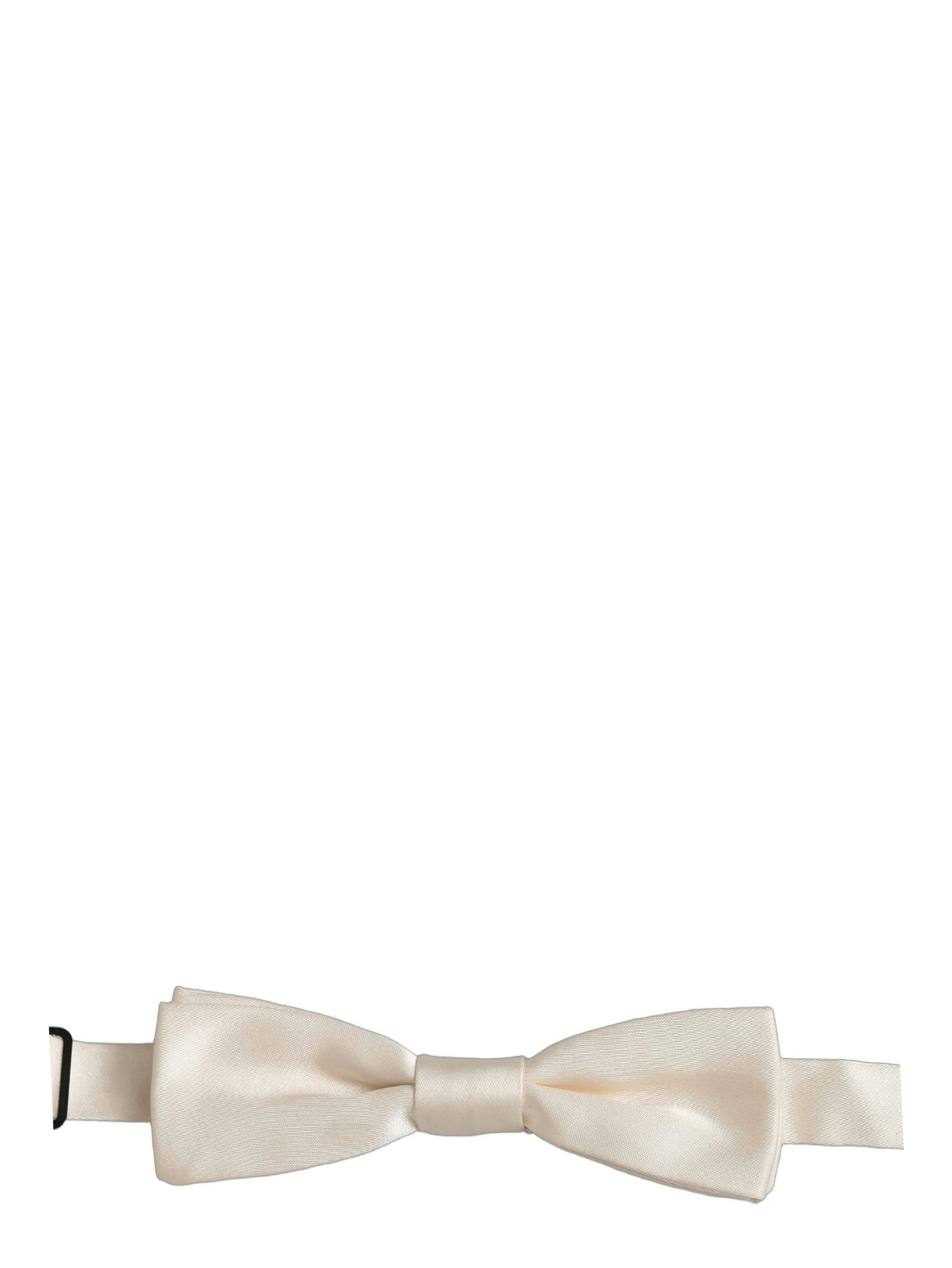 Men White 100% Silk Adjustable Neck Papillon Bow Tie