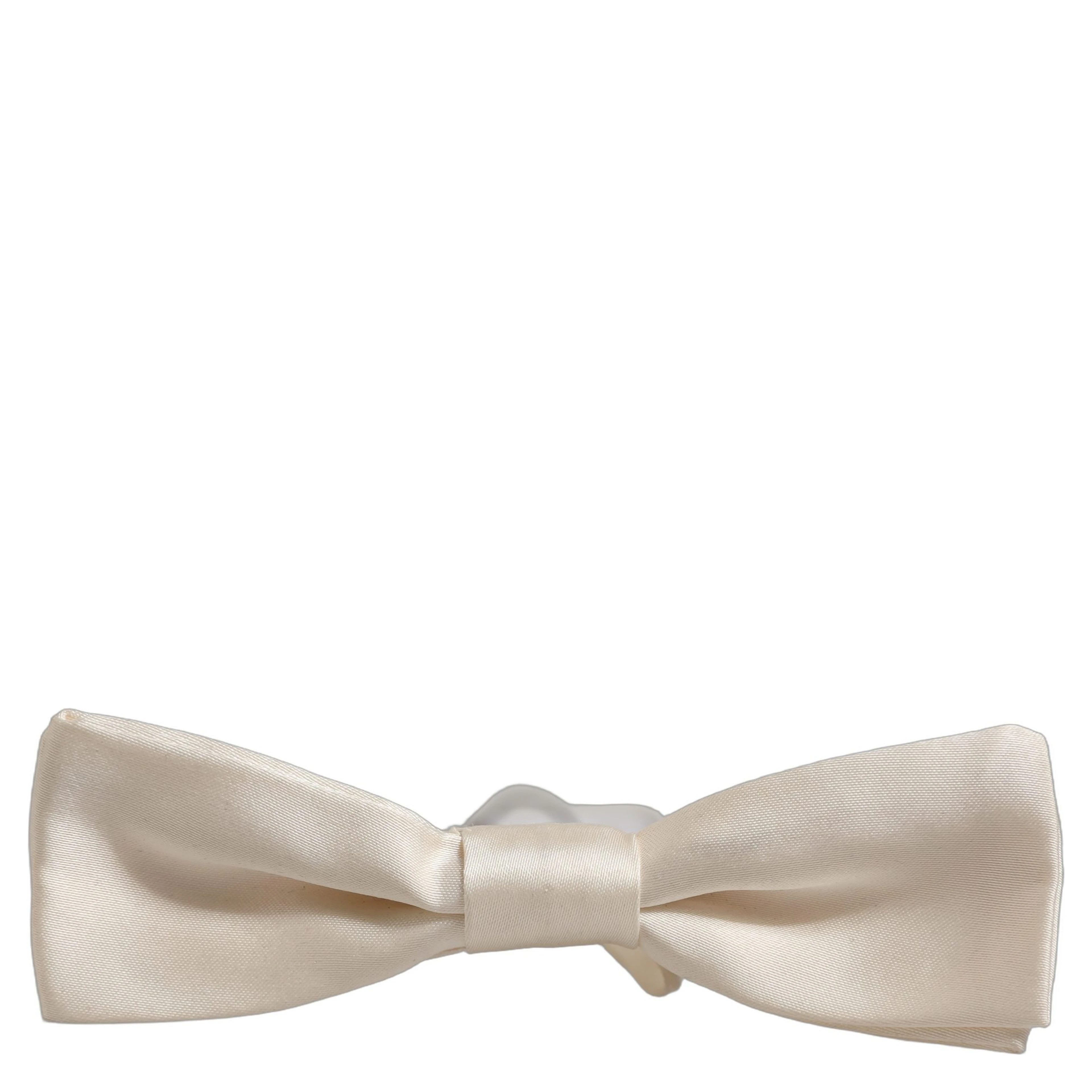 Men White 100% Silk Adjustable Neck Papillon Bow Tie