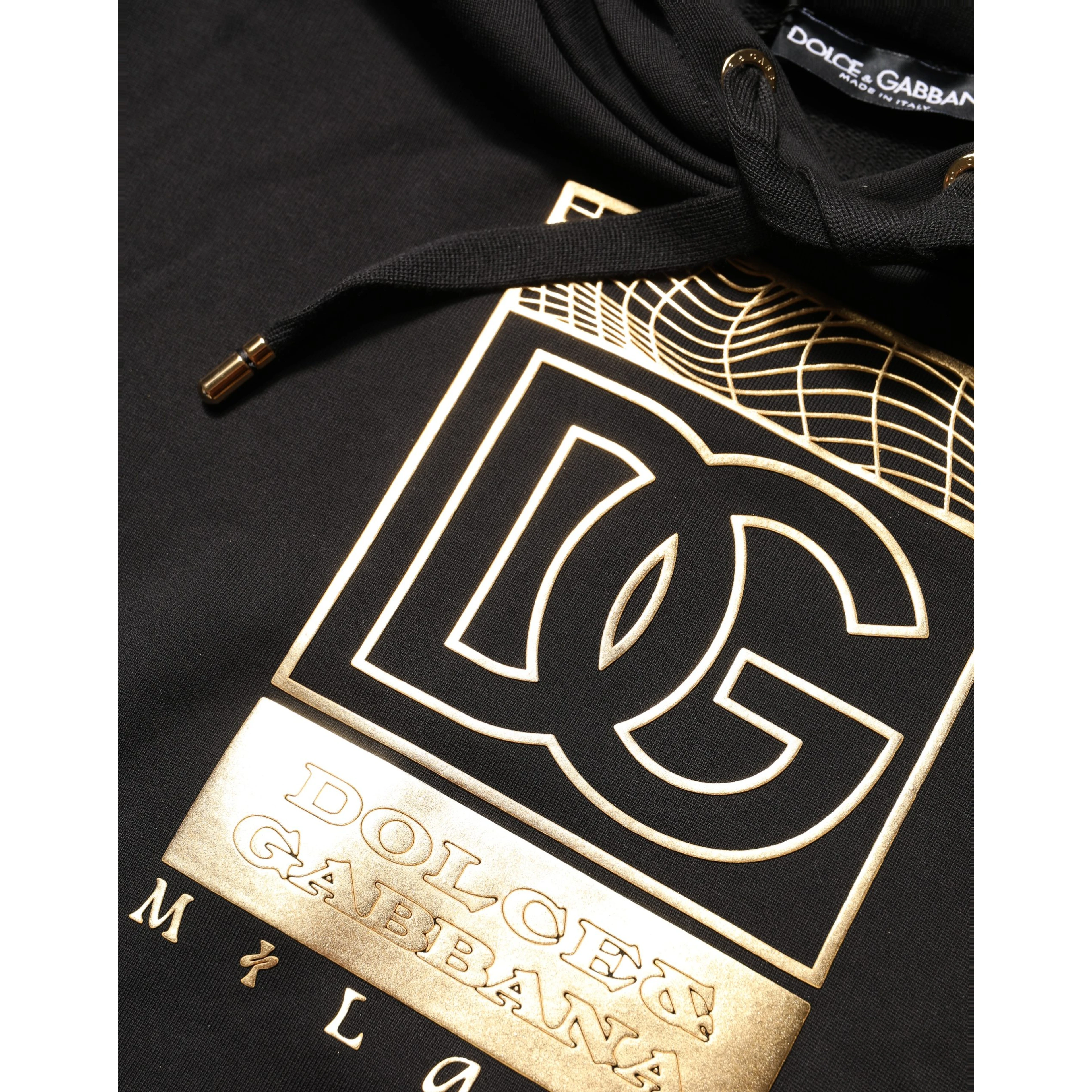 Black DG Logo Hoodie Men Sweatshirt Sweater
