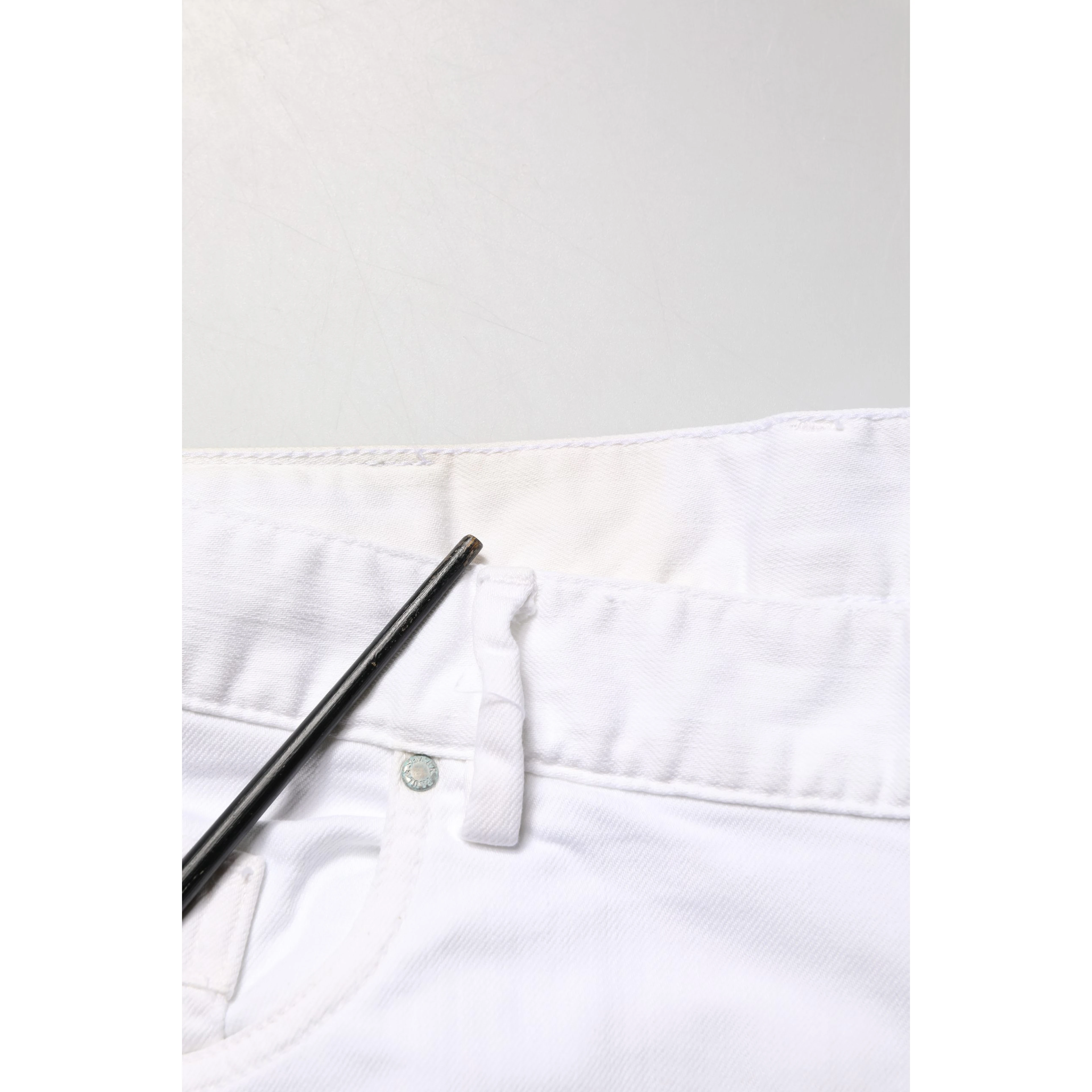 White Skinny Mid Waist Men Denim Trouser Jeans