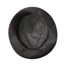Men Gray Paper Woven Wide Brim Fedora Hat