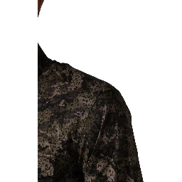 Brown Camouflage Long Sleeve Men Dress Shirt