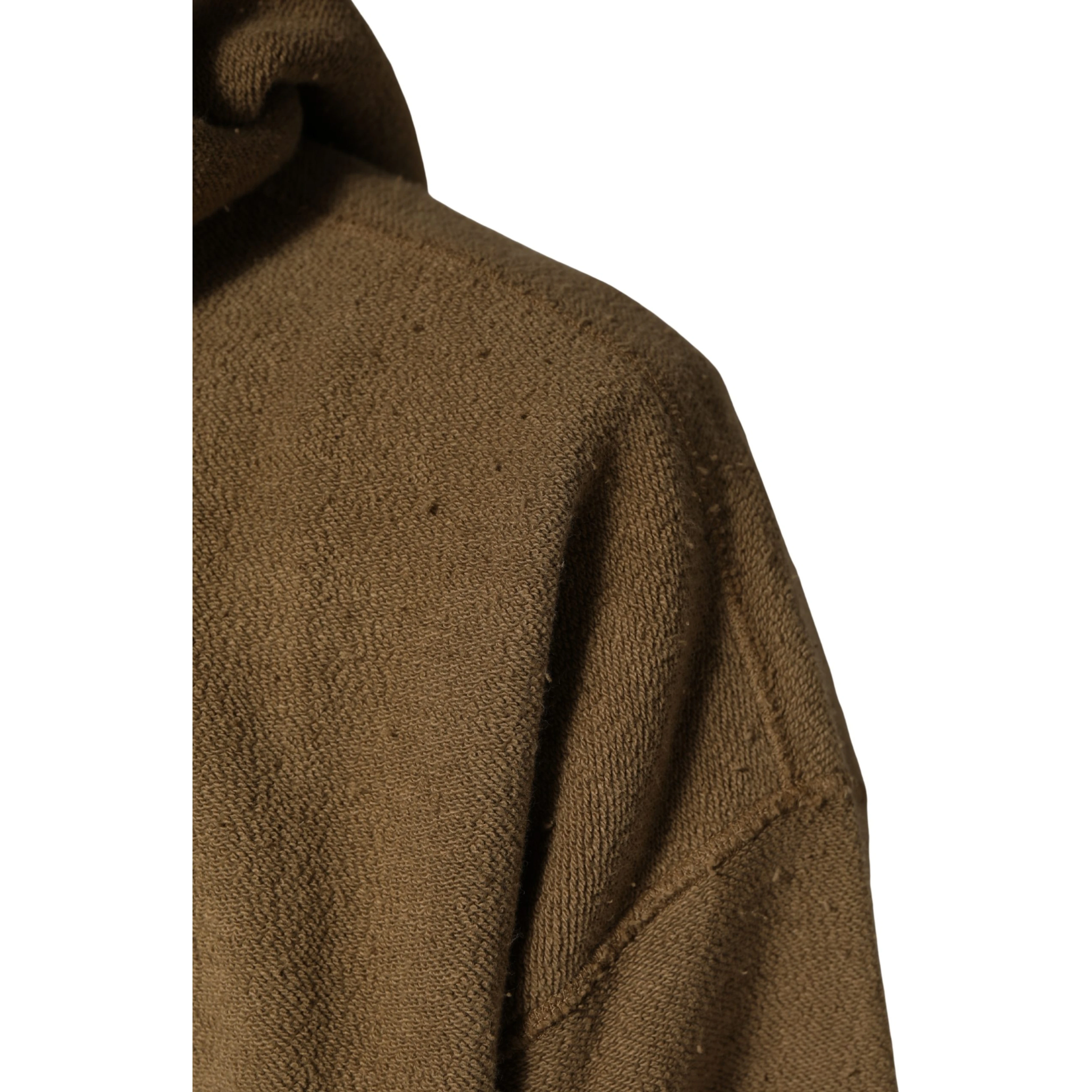 Brown Embossed Logo Hooded Sweatshirt Sweater