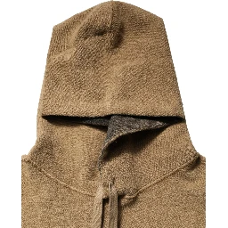 Brown Embossed Logo Hooded Sweatshirt Sweater