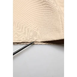Beige Cotton Straight Men Formal Dress Pants