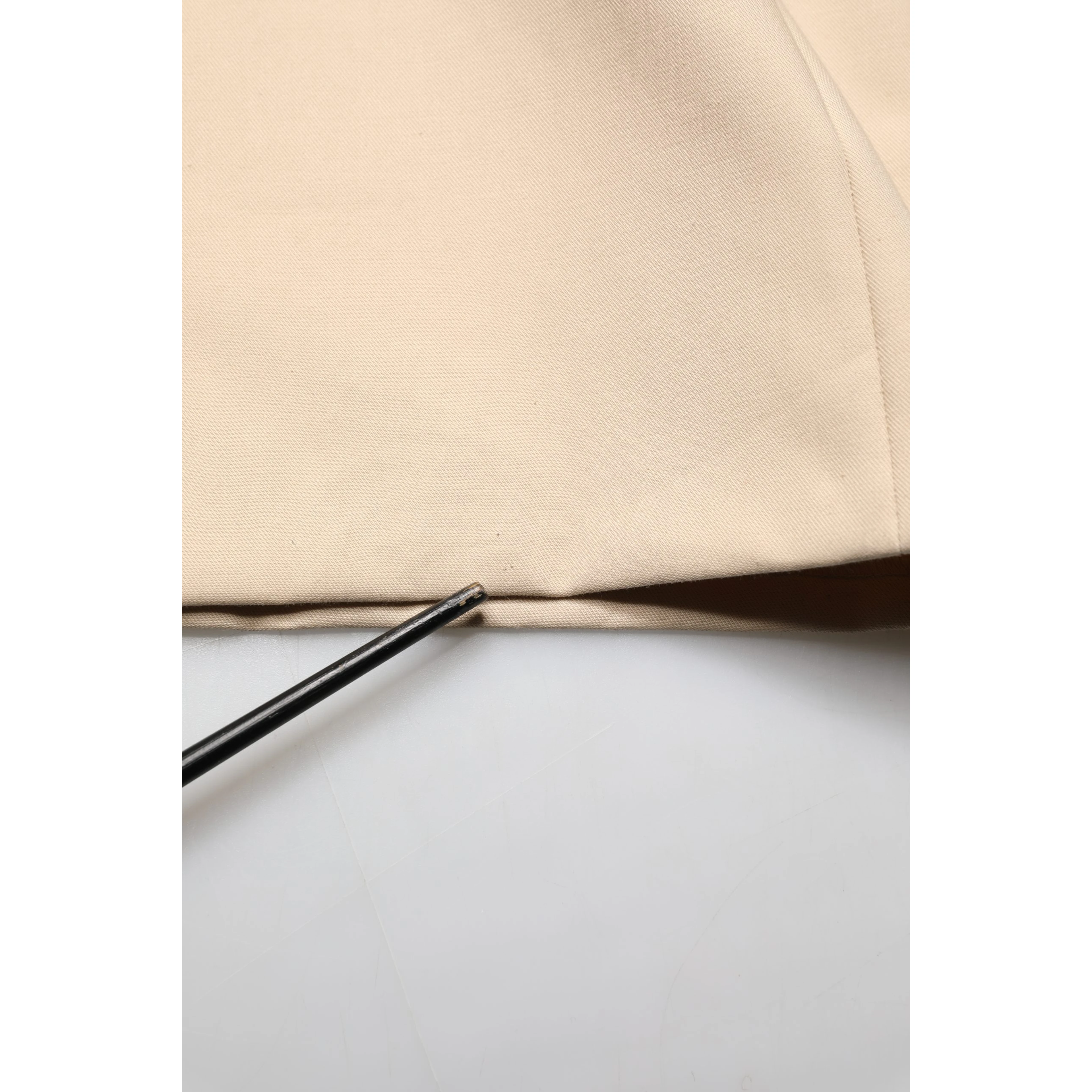 Beige Cotton Straight Men Formal Dress Pants