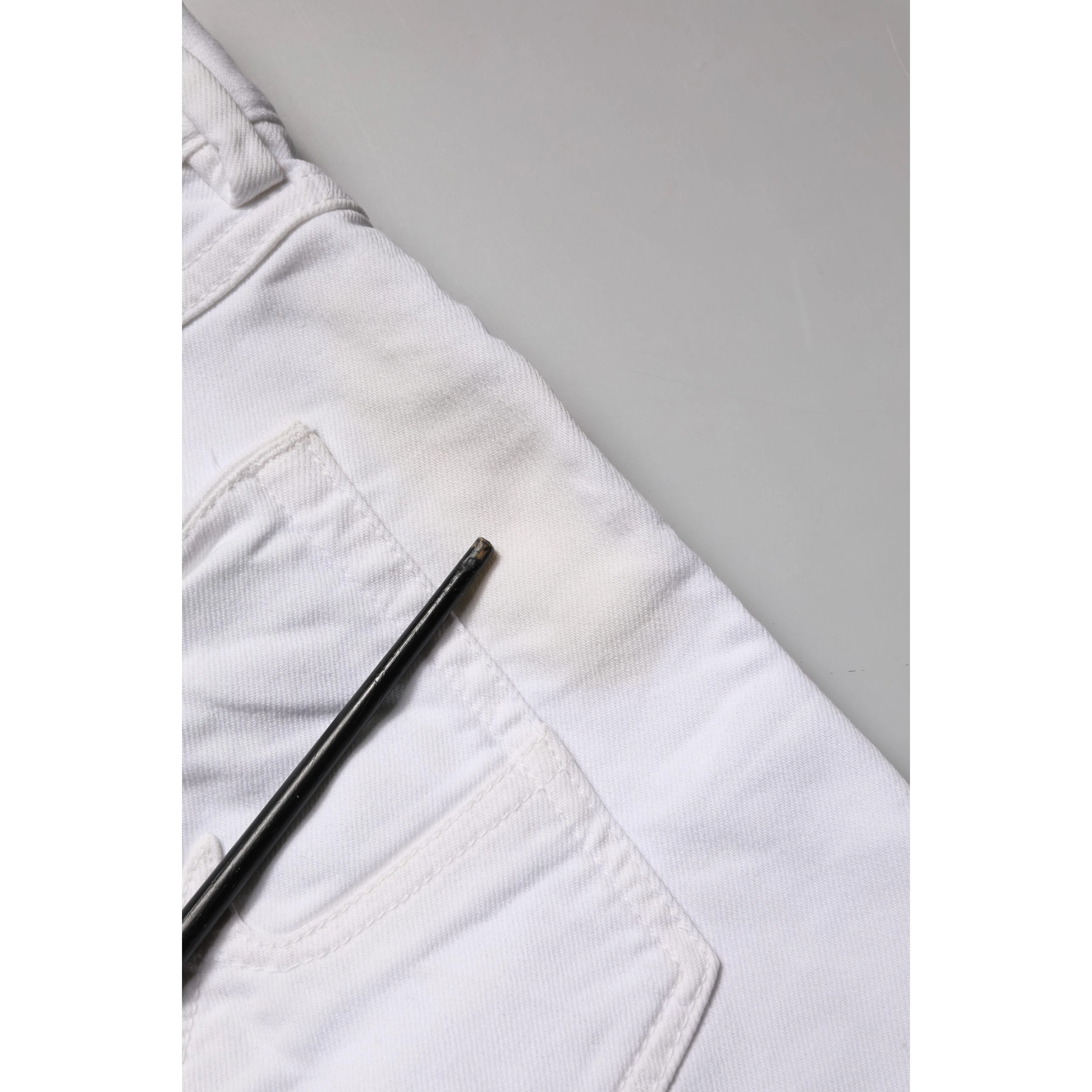 White Skinny Mid Waist Men Denim Trouser Jeans