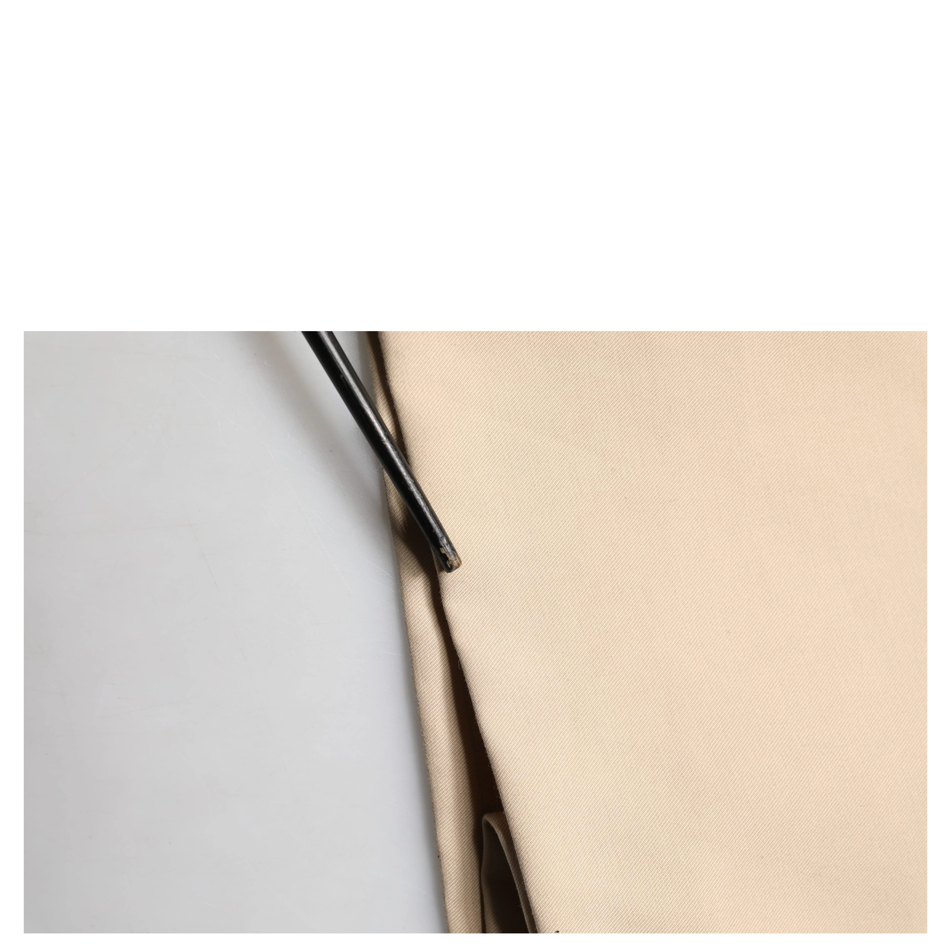 Beige Cotton Straight Men Formal Dress Pants