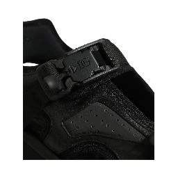 Black Logo Detailed Men Chunky Sandals Shoes