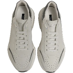 White Silver Daymaster Low Top Sneakers Shoes
