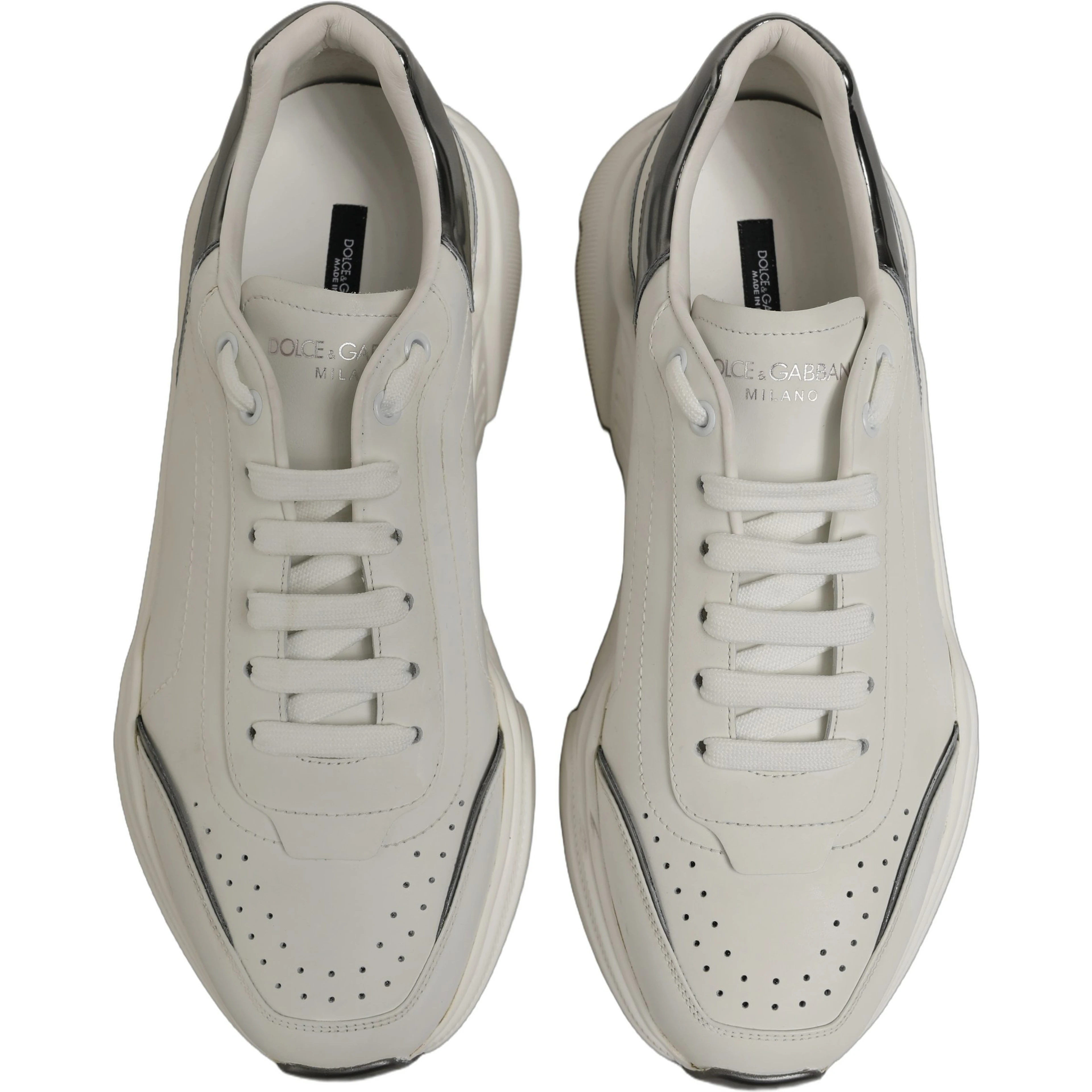 White Silver Daymaster Low Top Sneakers Shoes