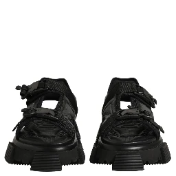 Black Logo Detailed Men Chunky Sandals Shoes