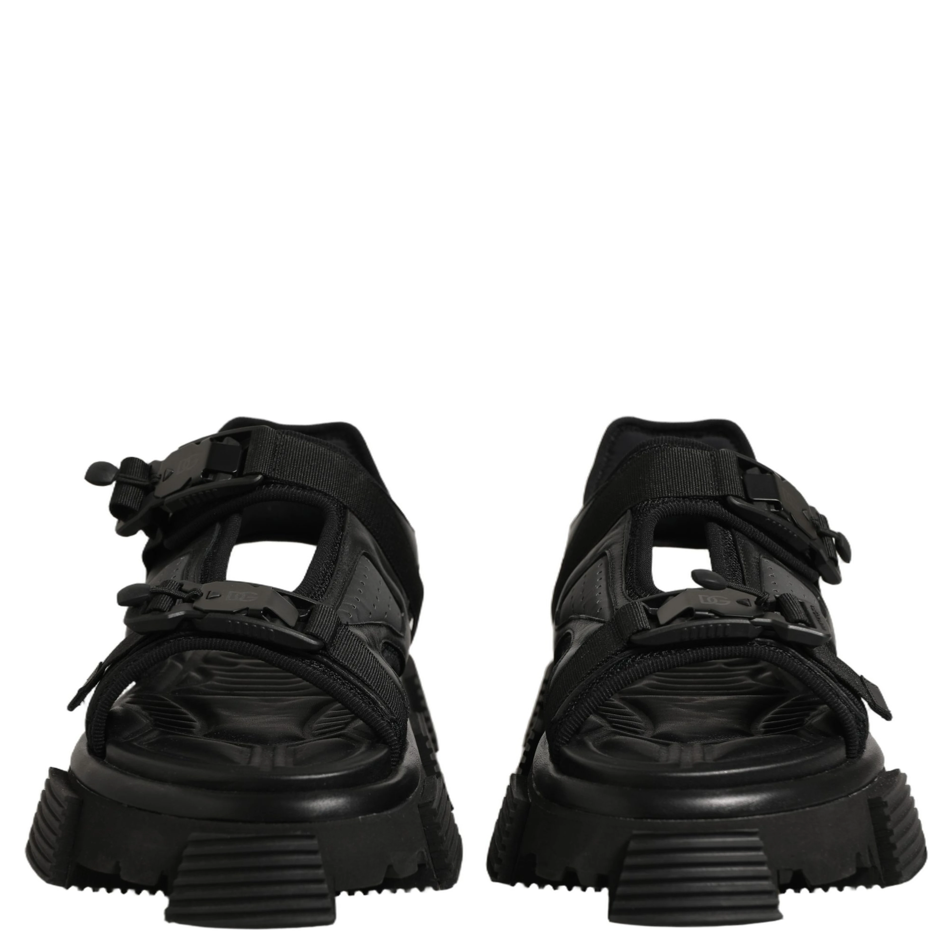 Black Logo Detailed Men Chunky Sandals Shoes
