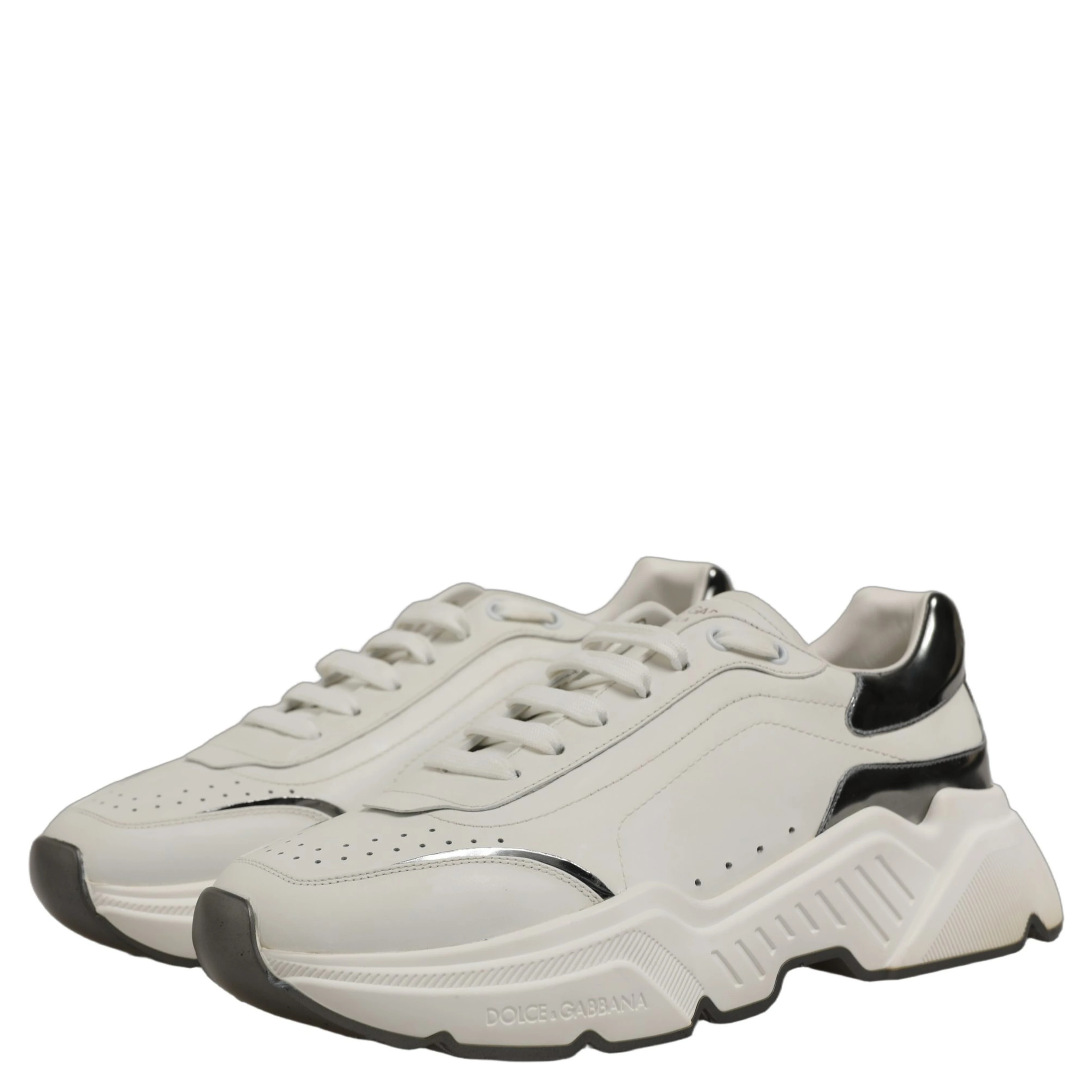 White Silver Daymaster Low Top Sneakers Shoes