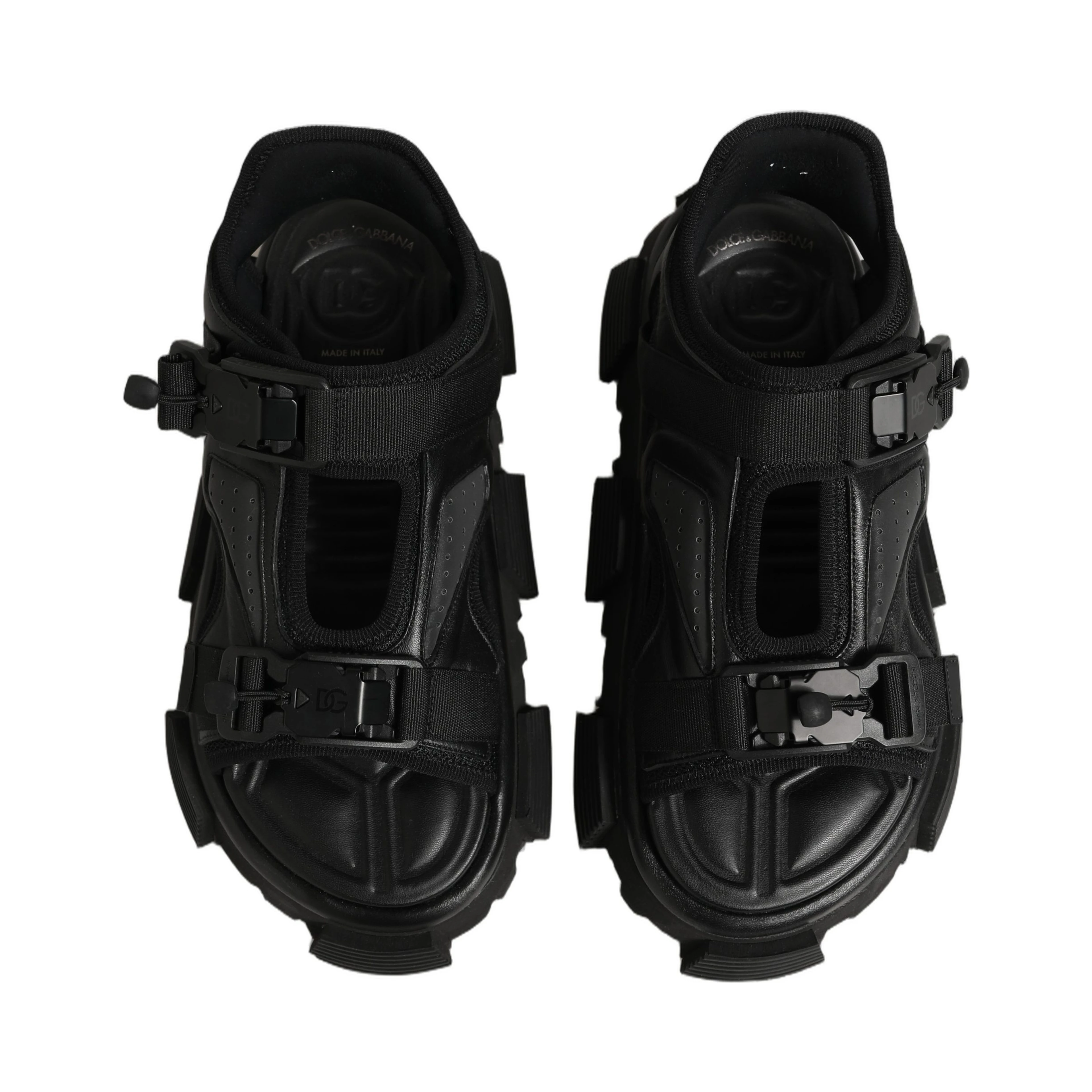 Black Logo Detailed Men Chunky Sandals Shoes
