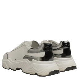 White Silver Daymaster Low Top Sneakers Shoes