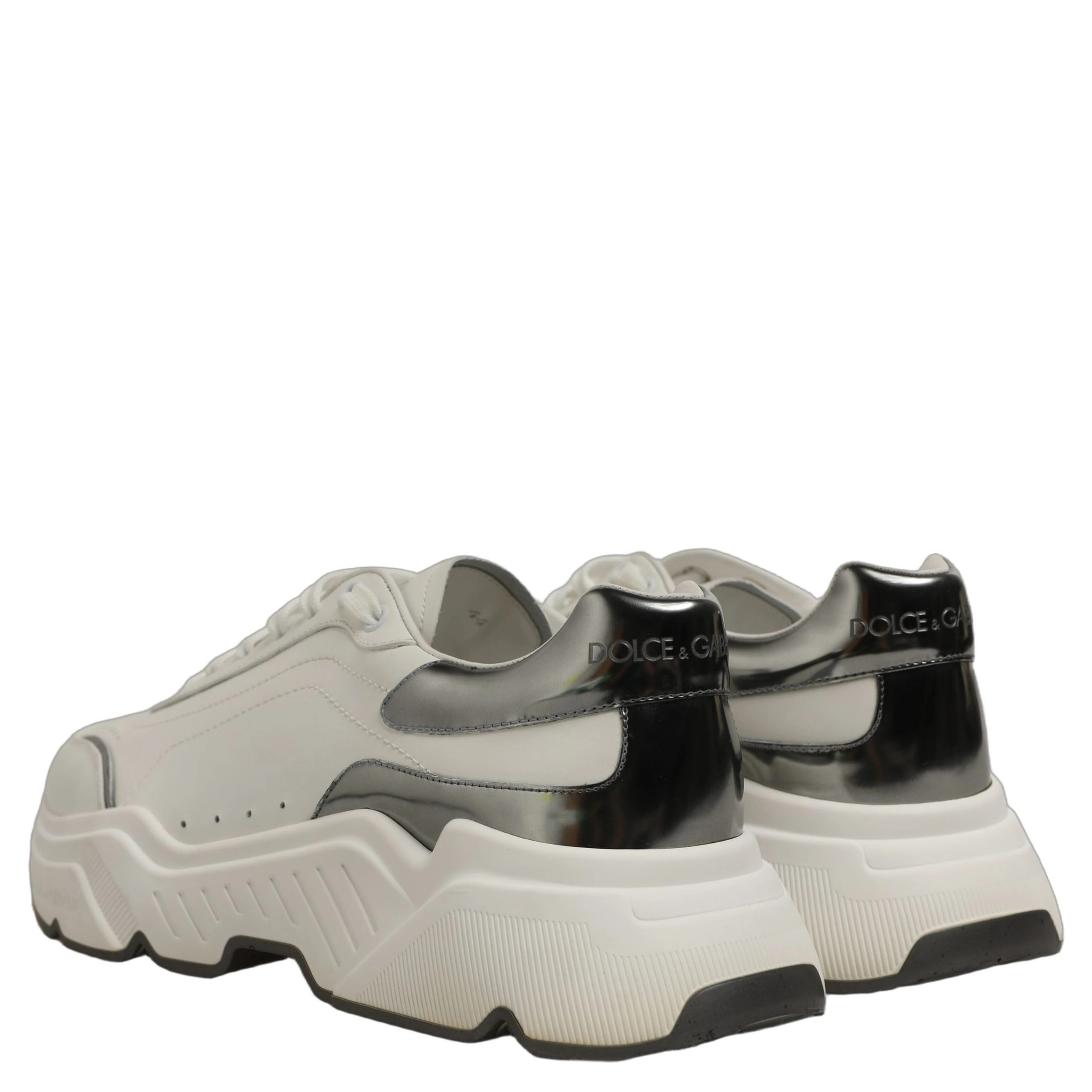 White Silver Daymaster Low Top Sneakers Shoes