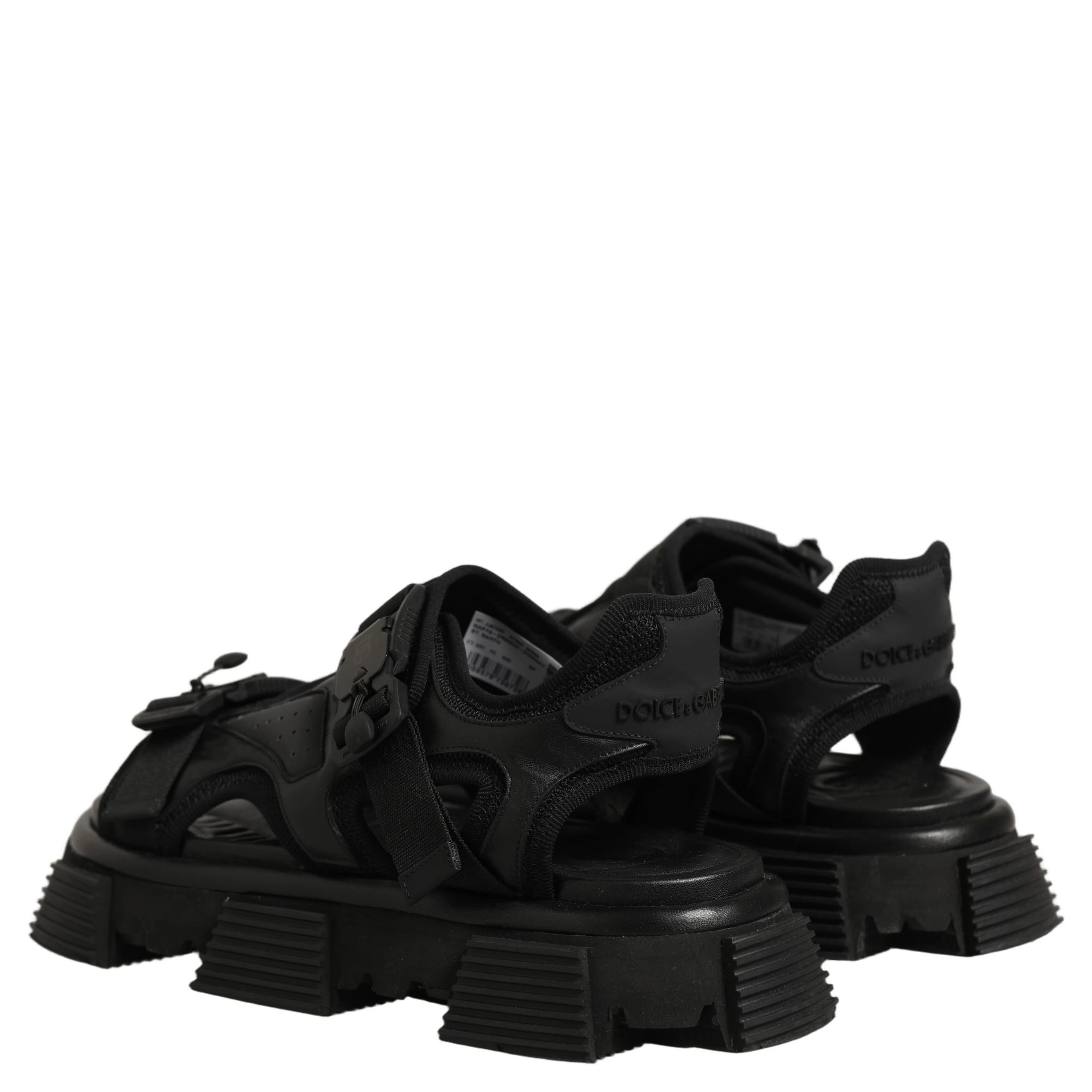 Black Logo Detailed Men Chunky Sandals Shoes