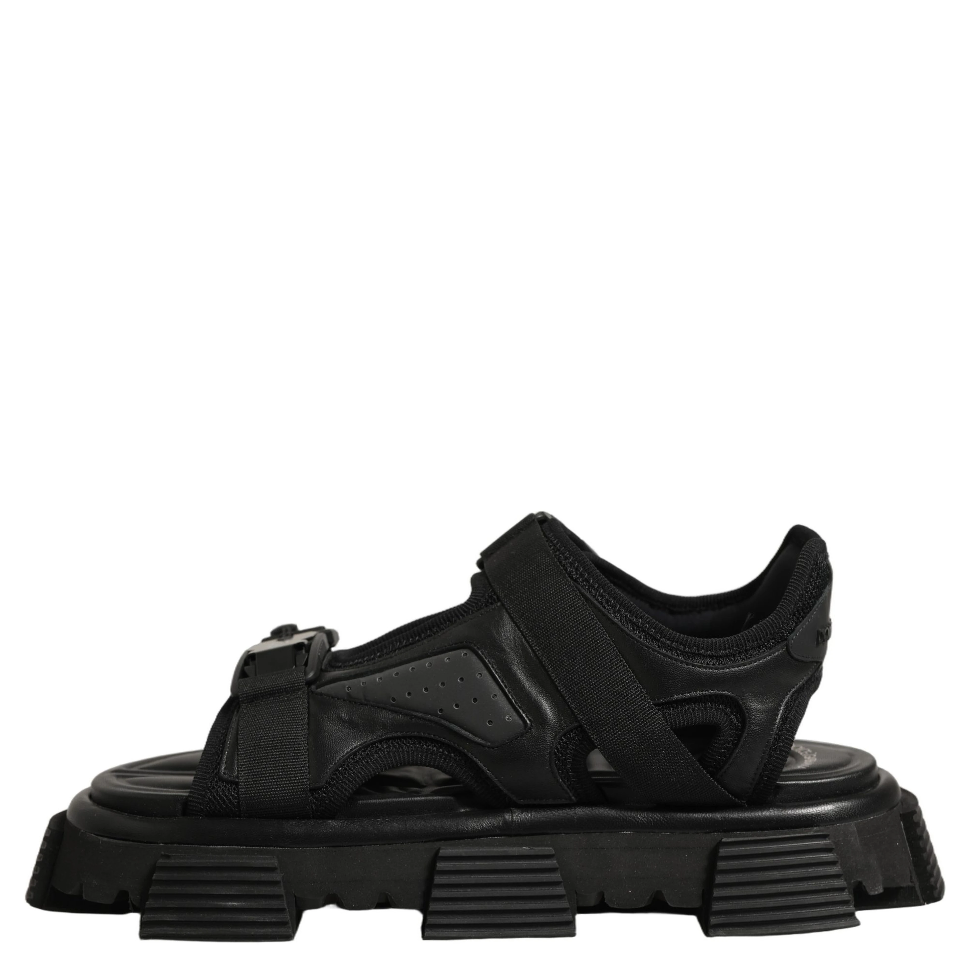 Black Logo Detailed Men Chunky Sandals Shoes