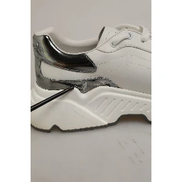 White Silver Daymaster Low Top Sneakers Shoes