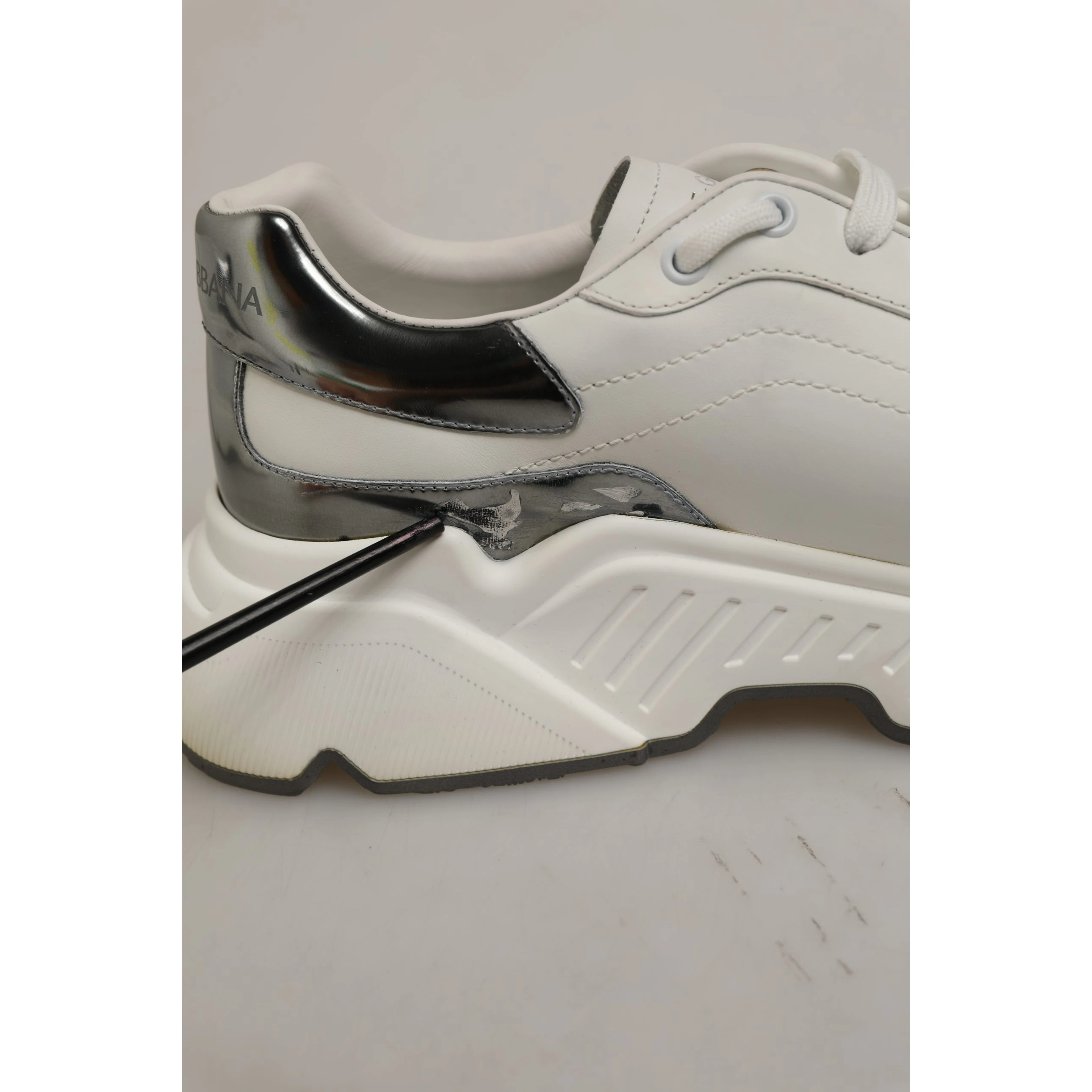 White Silver Daymaster Low Top Sneakers Shoes
