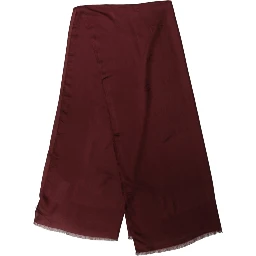 Burgundy Modal Frayed Edge Lace Stole Scarf
