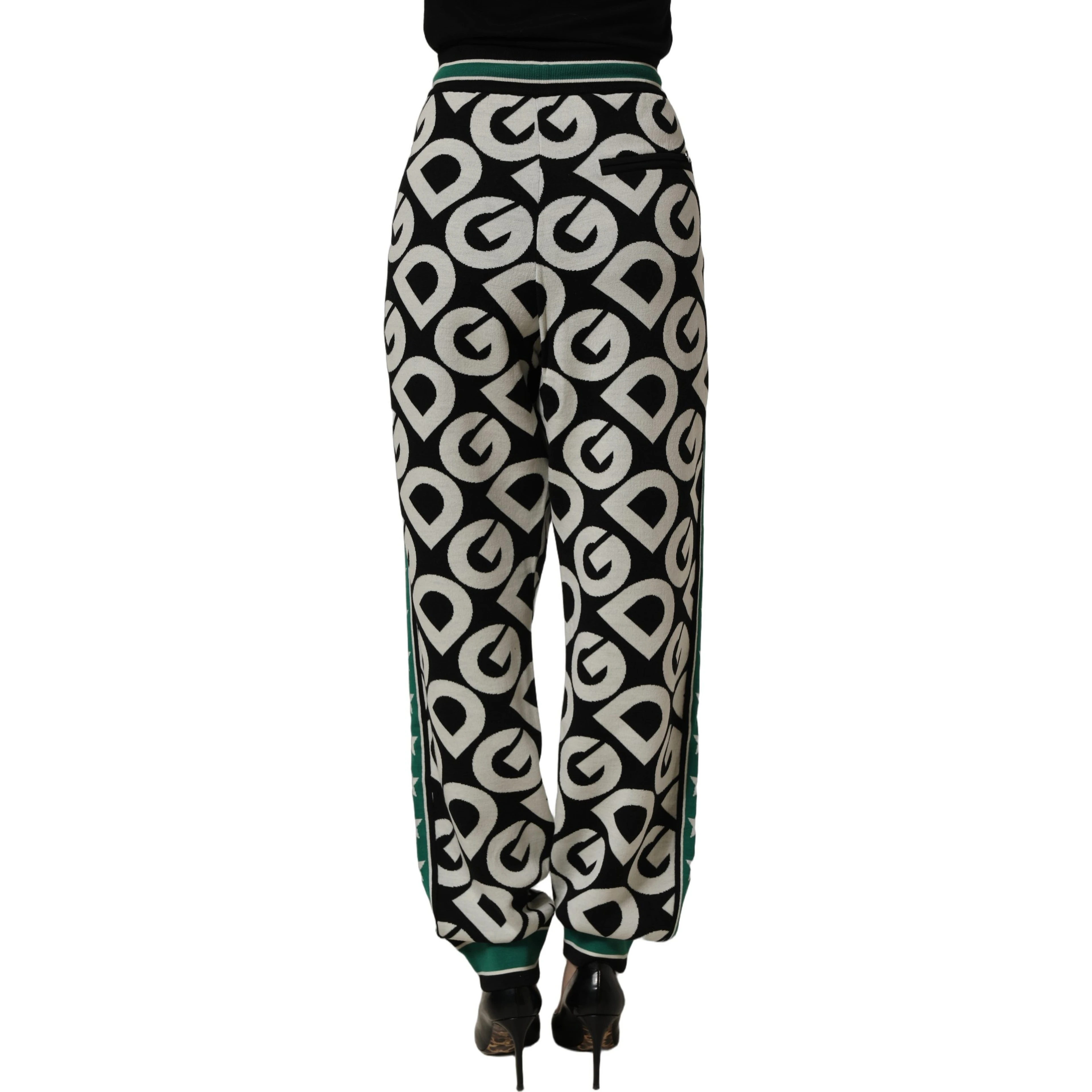 Black Wool Logo Jogger Sweatpants Pants