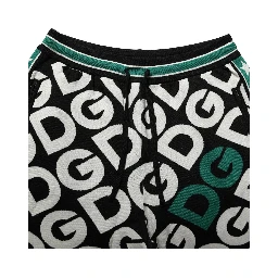 Black Wool Logo Jogger Sweatpants Pants