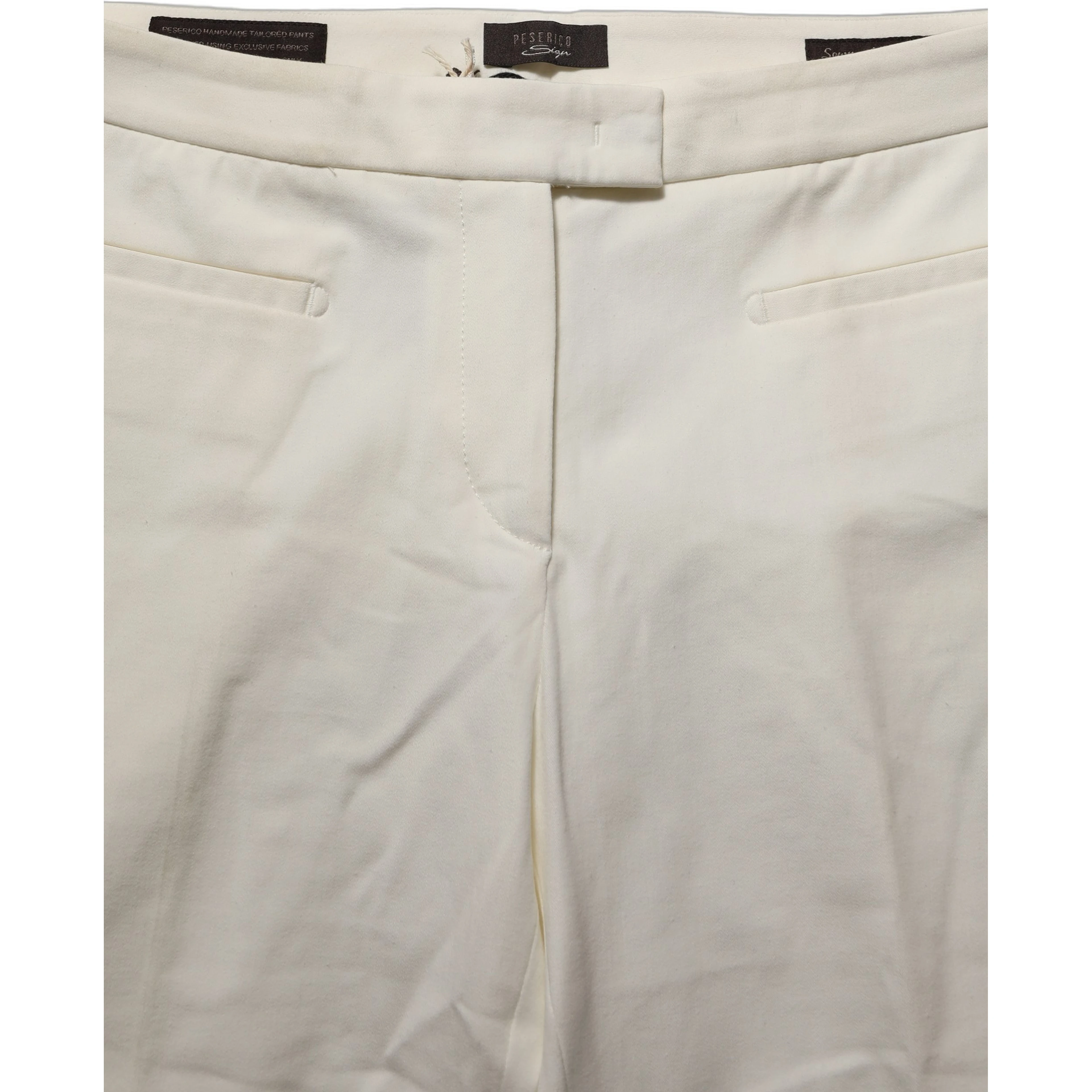 Off White MidWaist Tapered Women Chino Trouser Pants
