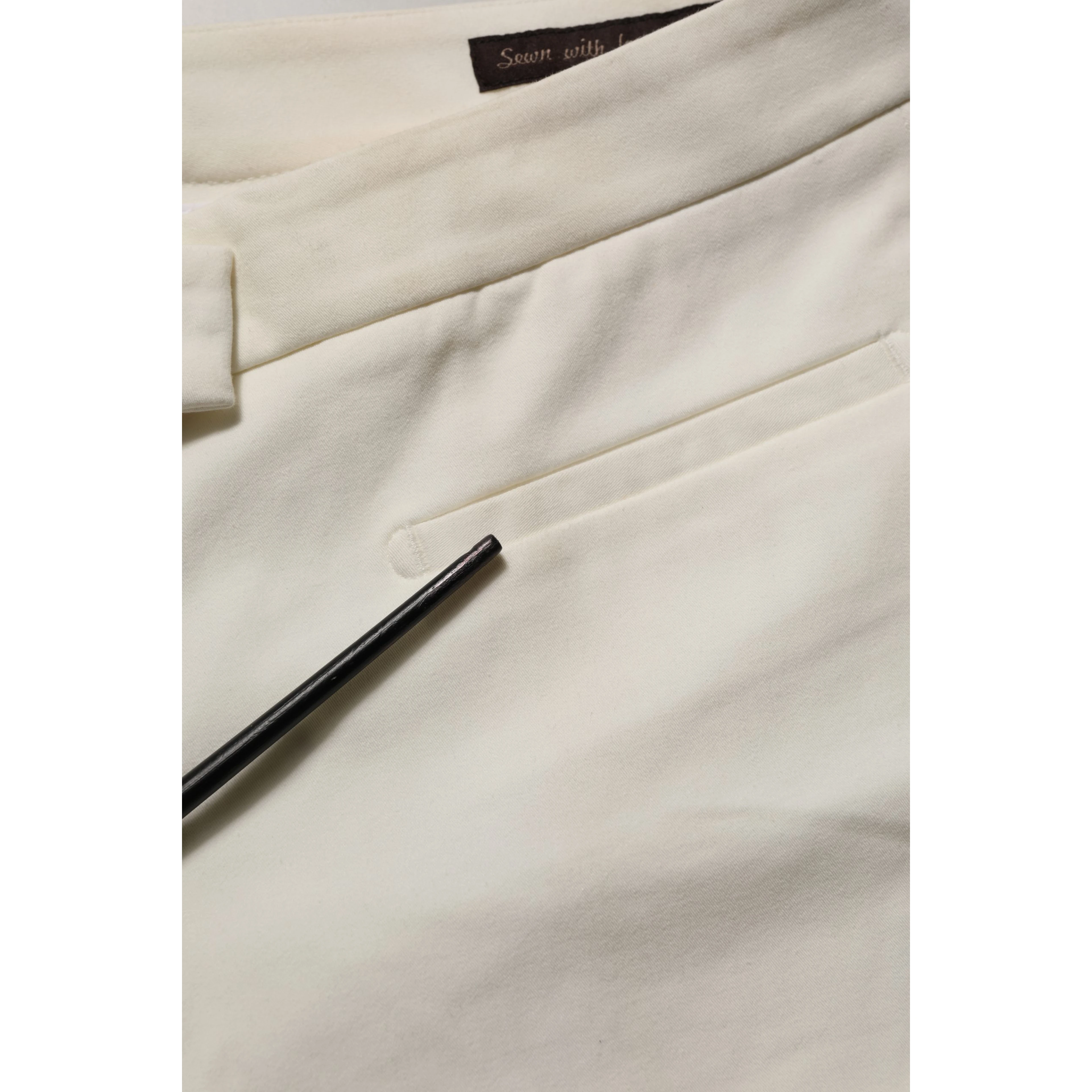 Off White MidWaist Tapered Women Chino Trouser Pants