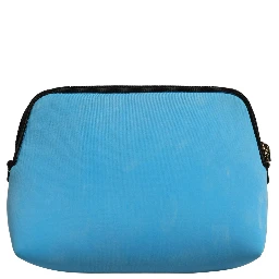 Blue Nylon DG Logo Print Clutch Zip Women Borse Pouch Bag