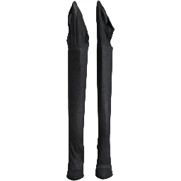 Black Stretch Socks Knee High Boots Shoes