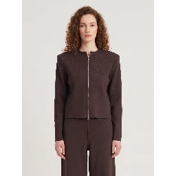 Mael padded cardigan in brown