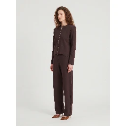 Mael padded cardigan in brown