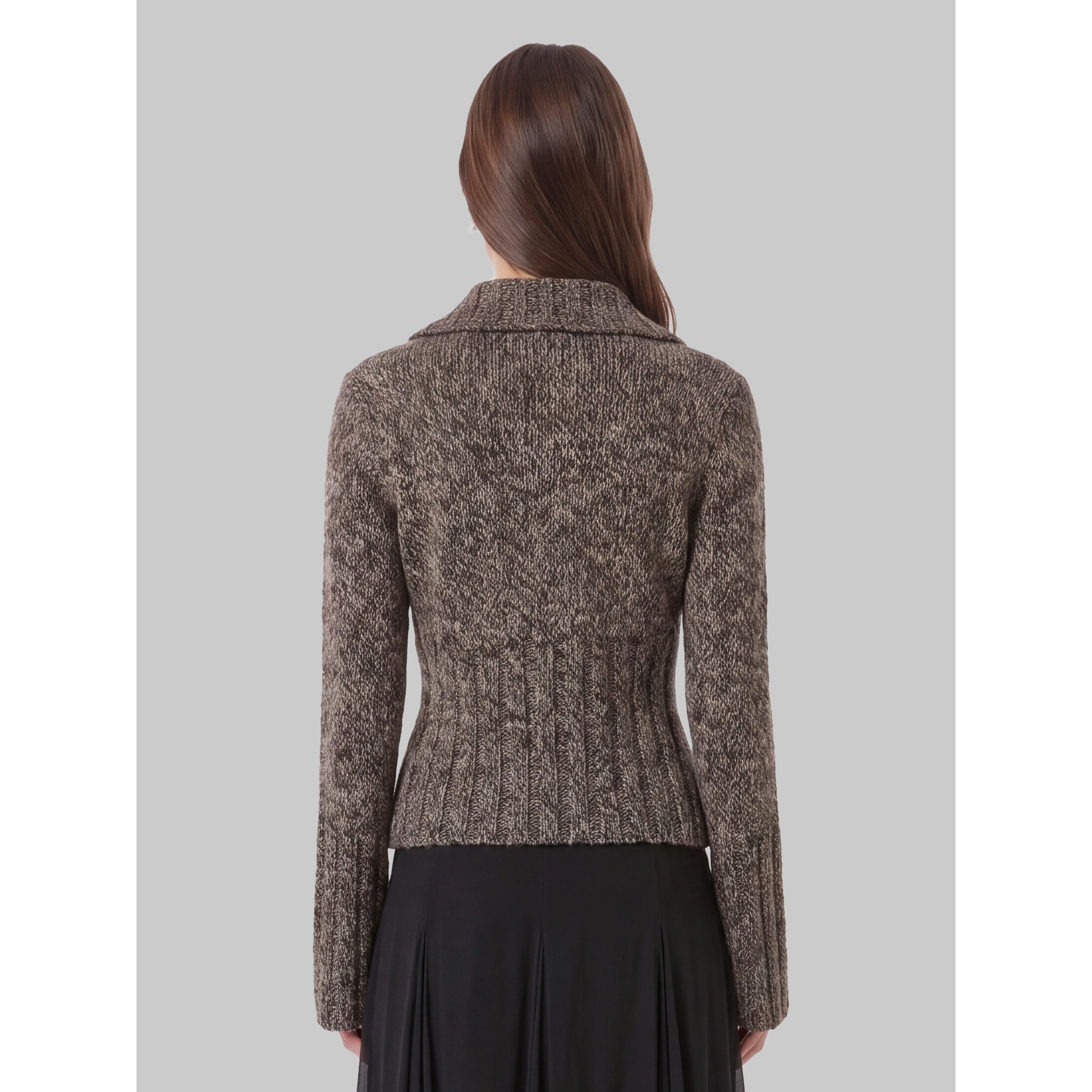 Takeo cardigan in multi sepia and black
