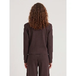 Mael padded cardigan in brown