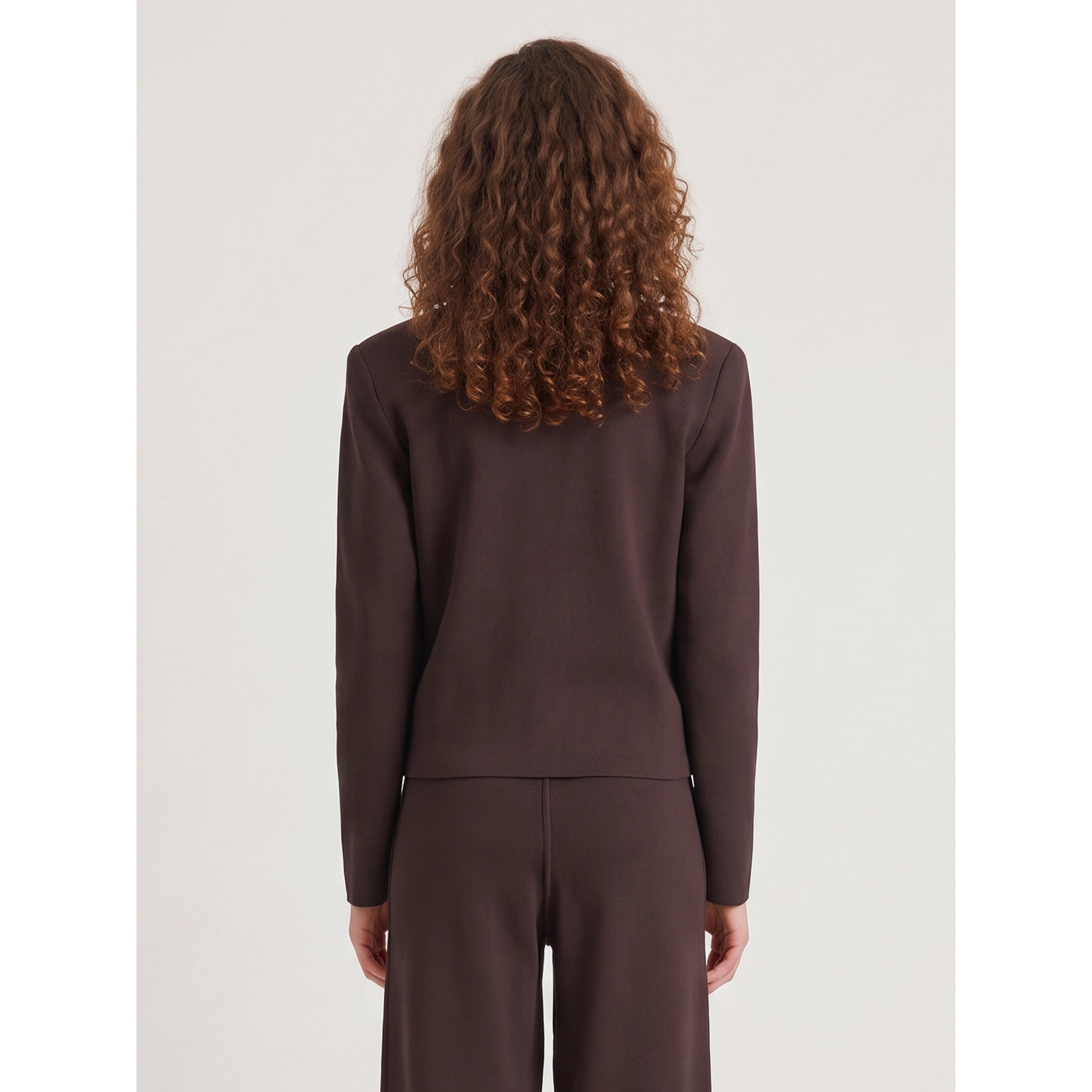 Mael padded cardigan in brown