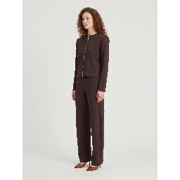 Enya straight-leg trousers in brown