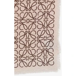 Wool, silk and cashmere blend scarf