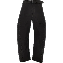 'Twisted' denim pants with belt
